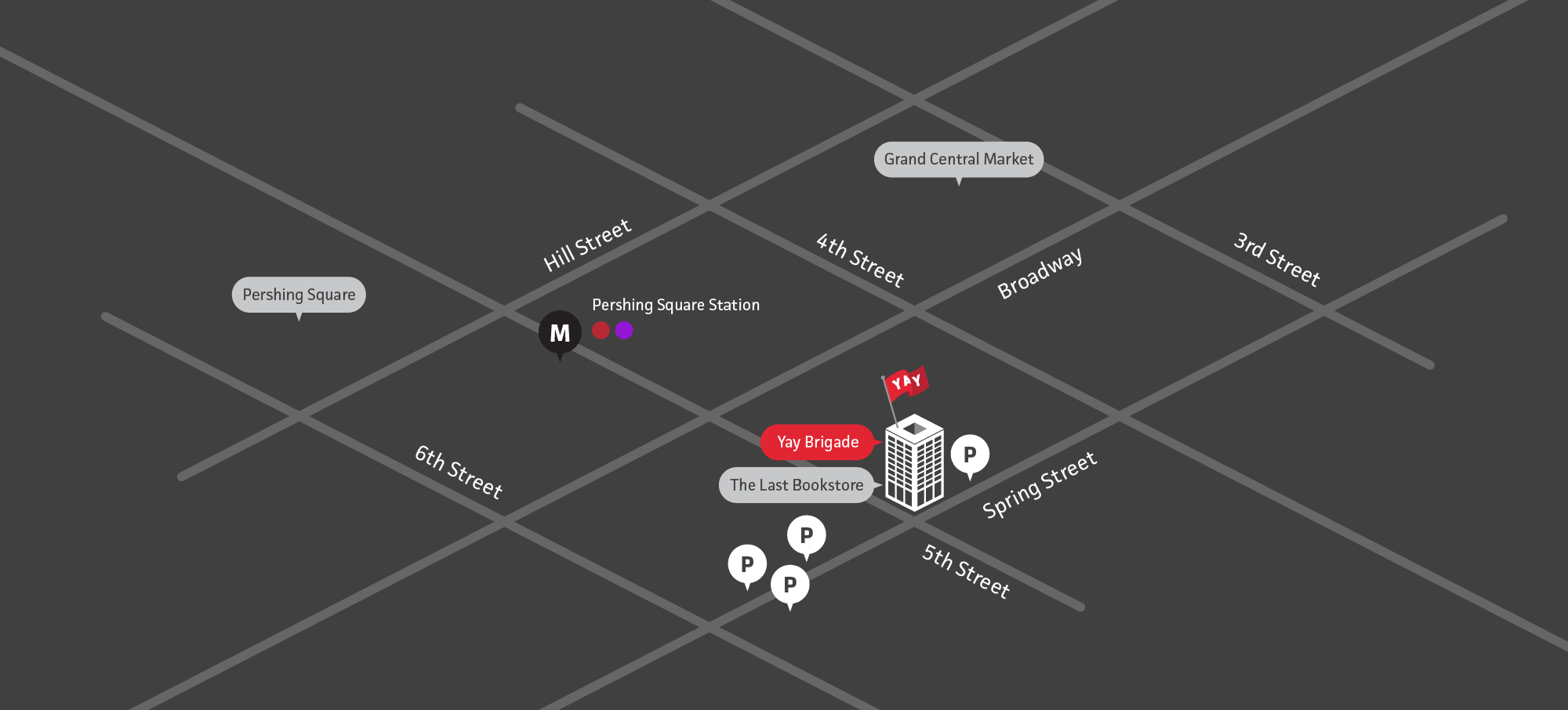Map of our studio at 453 S Spring Street #933